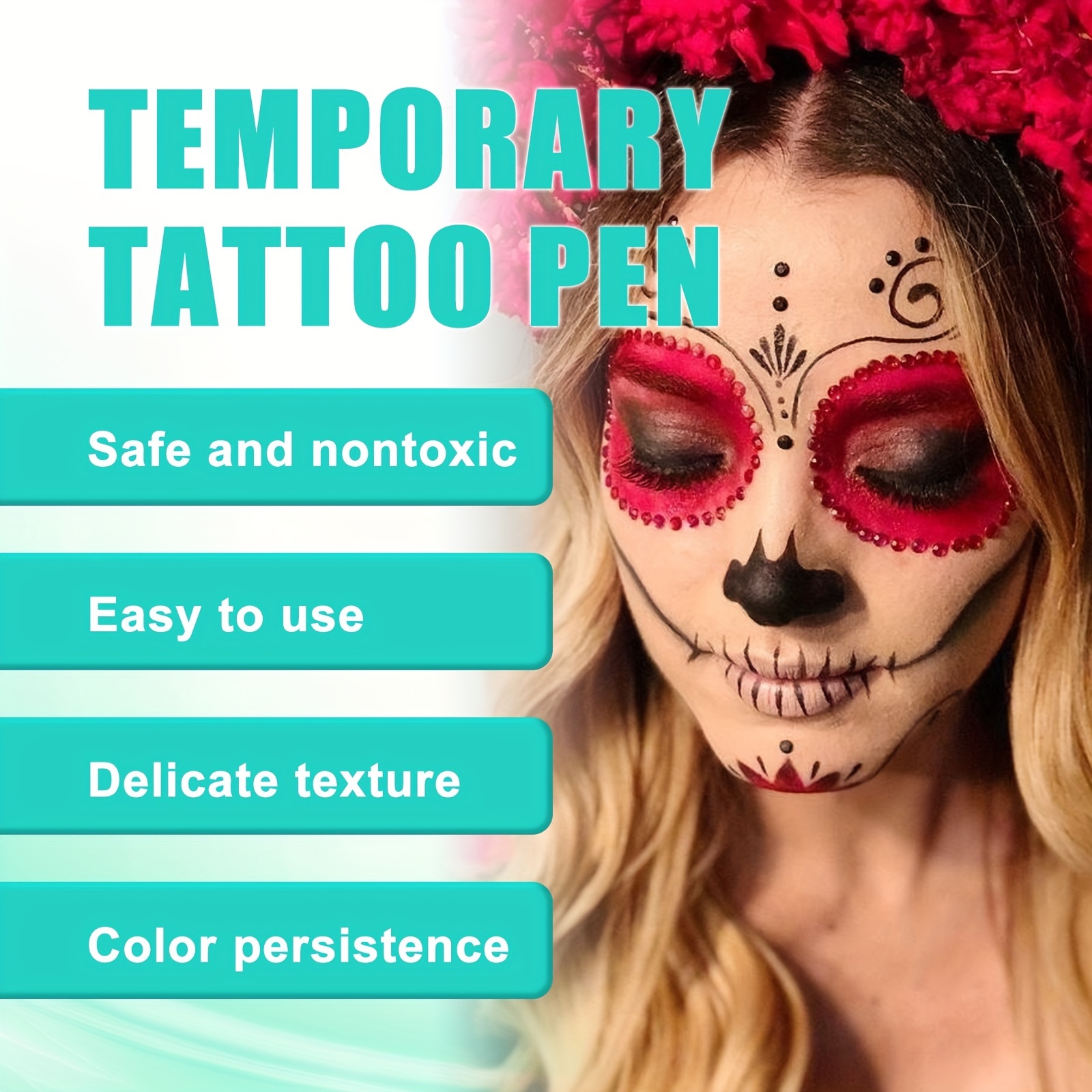 Temporary Tattoo Pens Set, Multicolor Body Paint Art Markers For Diy  Makeup, Graffiti And Body Decoration On Face, Arms And Body