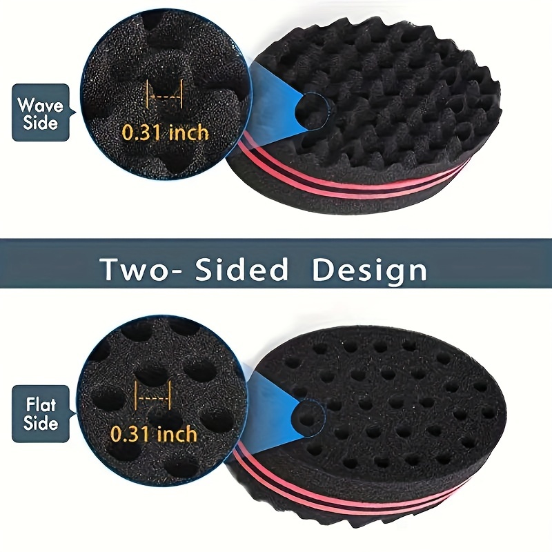 Hair Twist Sponge Big Holes Double sided Comb Wave Brush - Temu