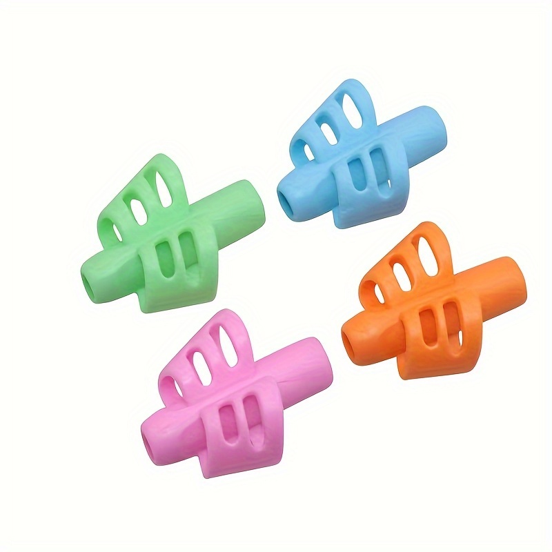 4pcs Pencil Holder For School Students Children's Stationery Soft Glue Writing Posture Corrector Pen Holder For Writing Posture Correction