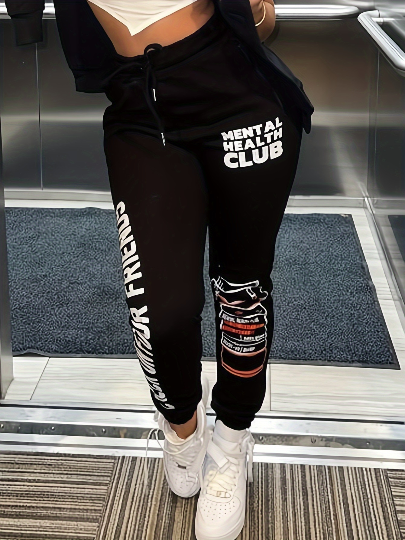 Buy Women High-Rise Joggers with Elasticated Drawstring Waist