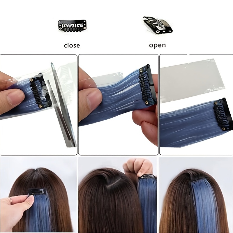 Ombre Straight Hair Extensions for Y2K Party