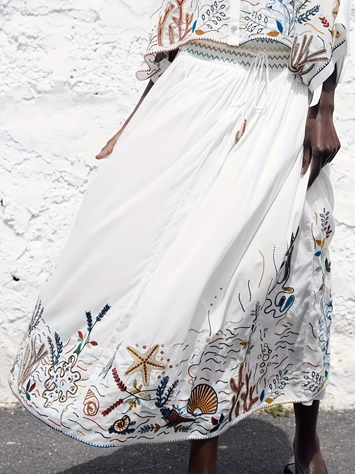 Falda blanca textura – Generación Cuarenta - Tienda online ropa mujer