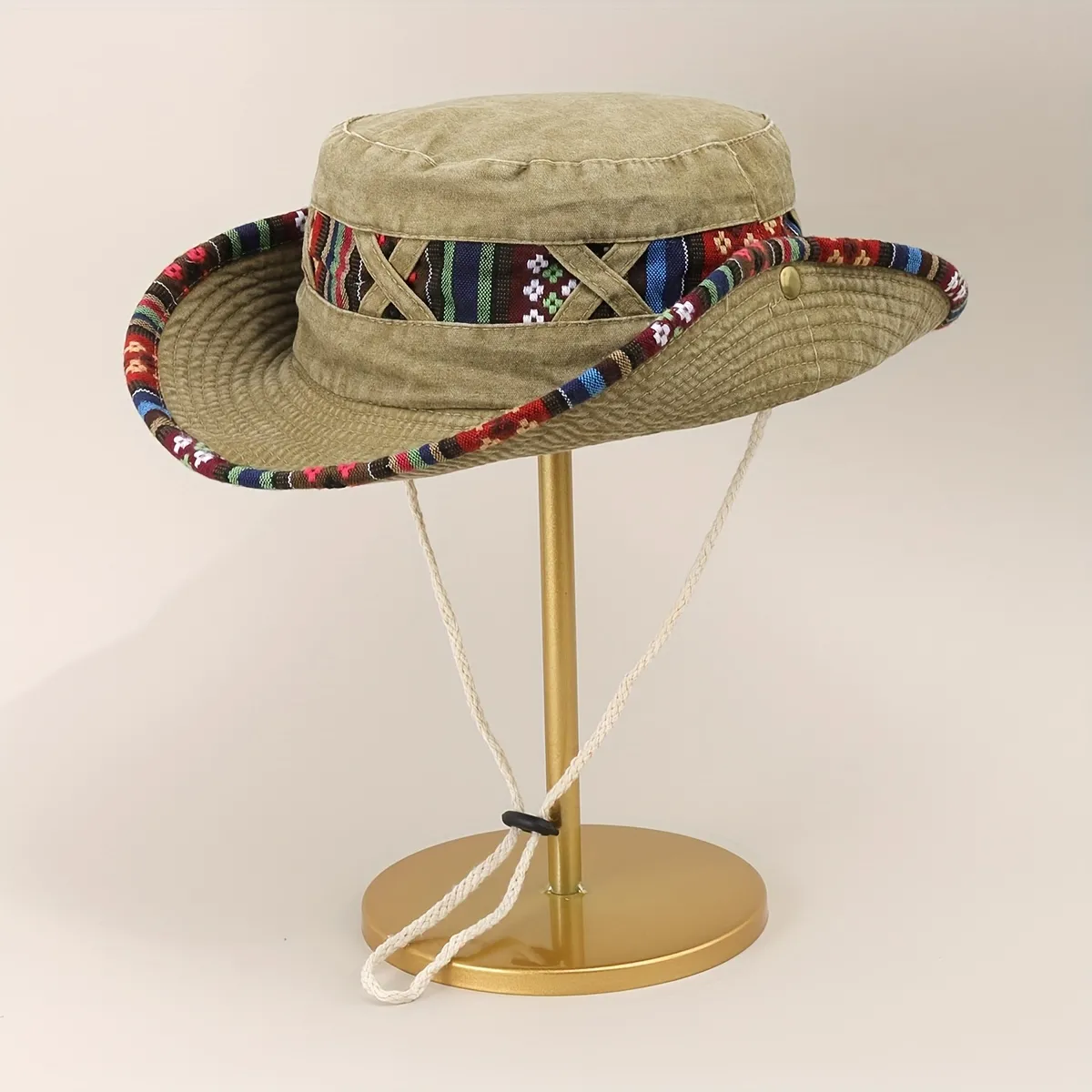 Hat Sun Men Cap Bucket Hats Women Wide Fishing Cotton Napal Roll