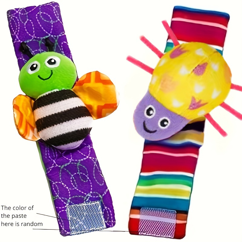 Juego de regalo esencial para bebé y niño: calcetines de sonajero para bebé  con sonajeros de muñeca, juguetes de desarrollo cerebral infantil de 0 a