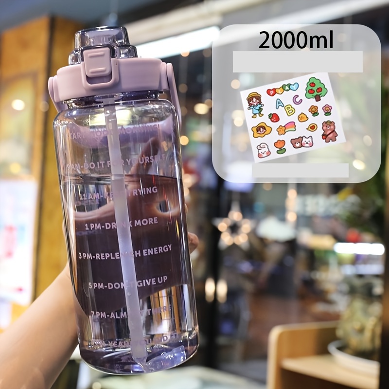 Sports Water Bottle Plastic Portable Drinking Cup - Temu