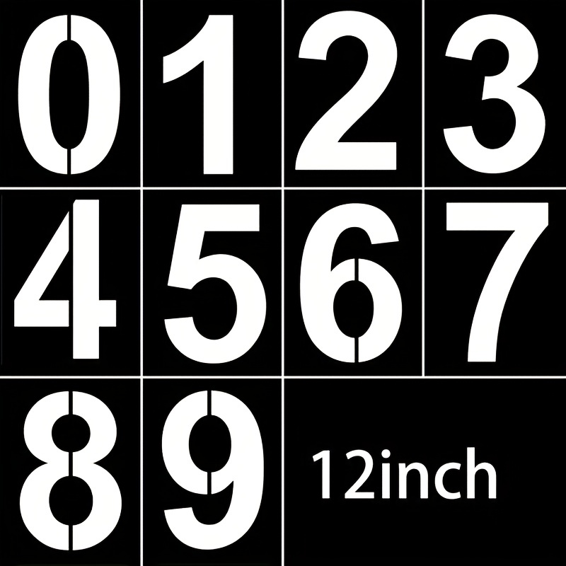 93PCS Curb Stencil Kit for Address Painting, 1 Inch Brass Interlocking  Numbers Stencils - China Brass Interlocking, Numbers Stencils
