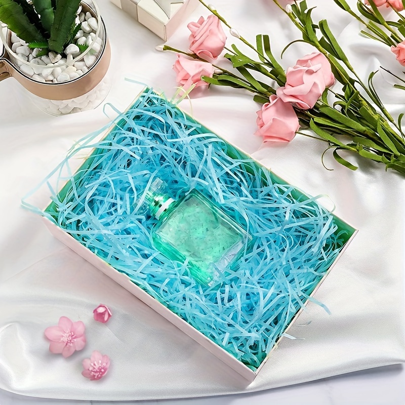 1PC Gift Box Filling Shredded Paper,Basket Grass, Grass, Crinkle Cut Tissue  Paper, Craft Shred Confetti Raffia Paper Filler,For Valentines Day Gift Box  Wrapping Packing Filling,100g Party Decoration,Crinkle Cut Paper Shred  Filler Great