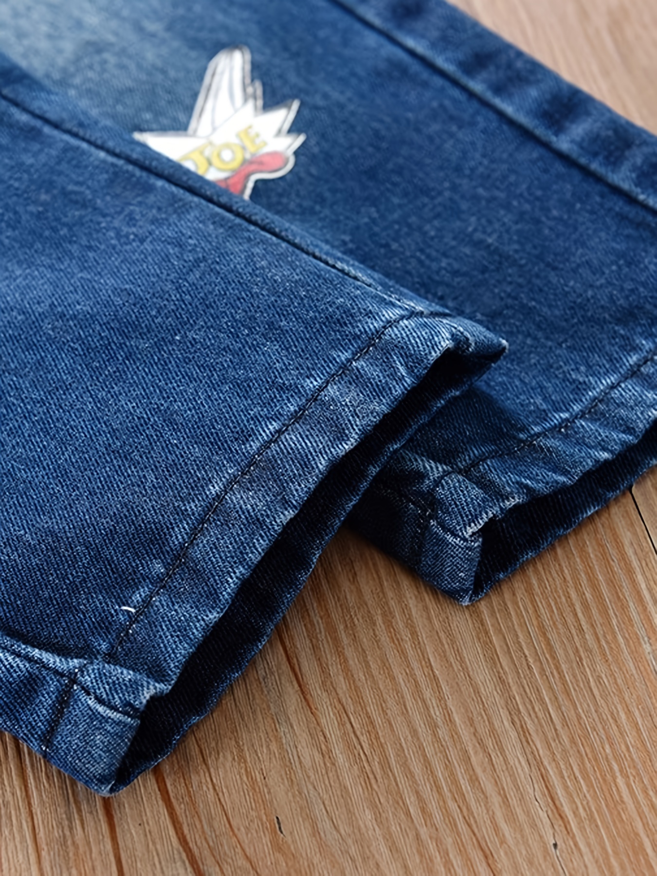 Girls' Graffiti Print Jeans Elastic Waist