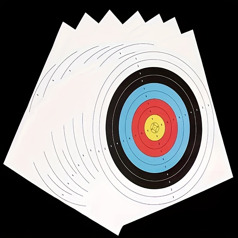 30 Pièces Tir à l'arc Zone cible Tir à l'arc-tir-papier-cible Carré-tir à l' arc-exercice Papier-tir à l'arc Accessoires (40 X 40 Cm)