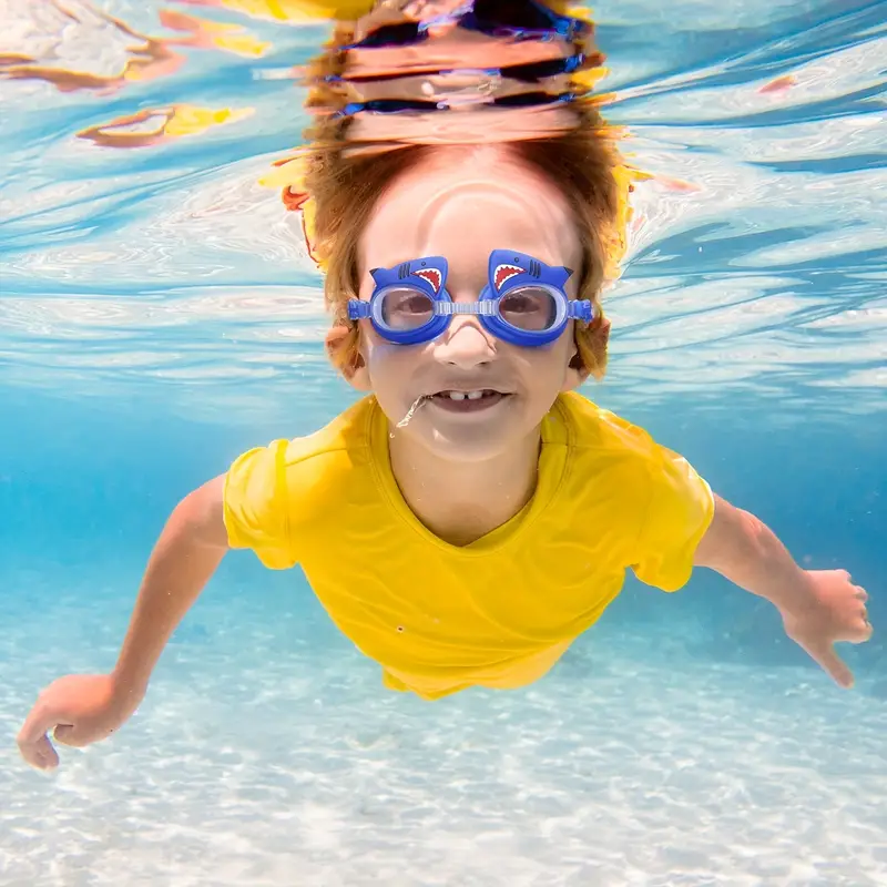 1pc Lunettes de natation pour enfants Anti-buée Étanche Lunettes de natation  étanches pour enfants Filles Garçons Jeunes Âge 3-14 - Temu Belgium