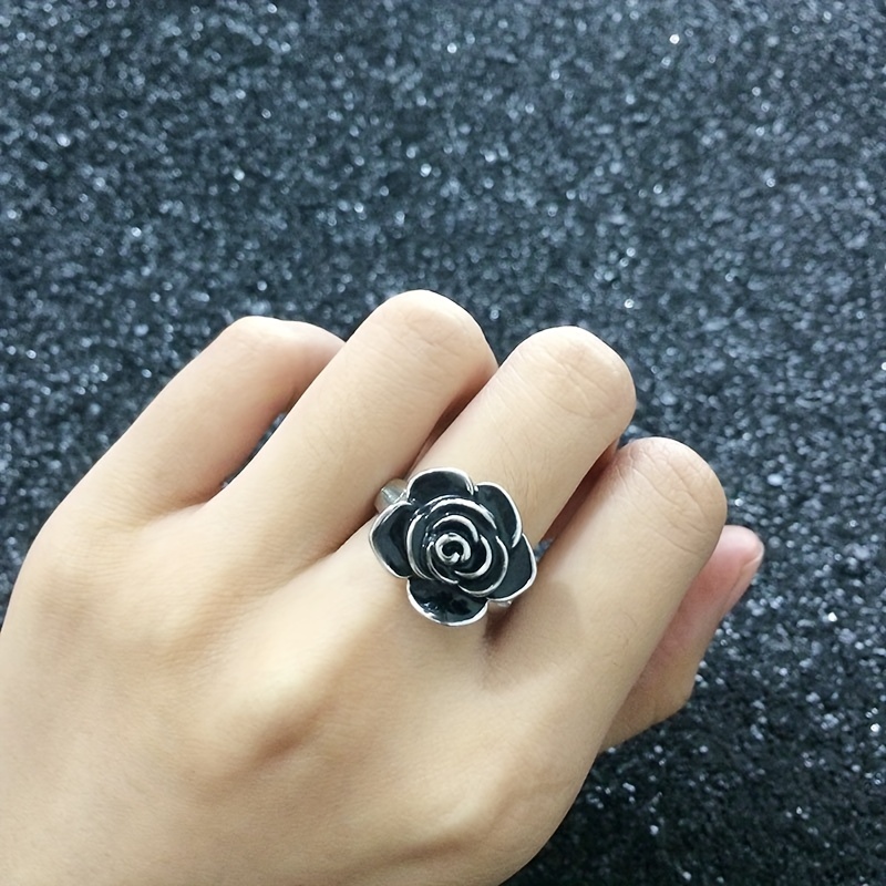 Bague discount rose noire