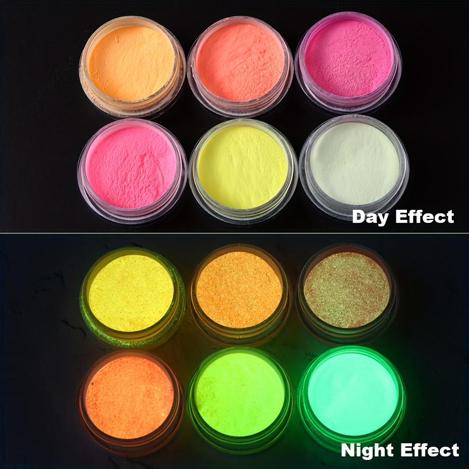 Glow In The Dark Pigment Powder Luminous Acrylic Powder Nail - Temu
