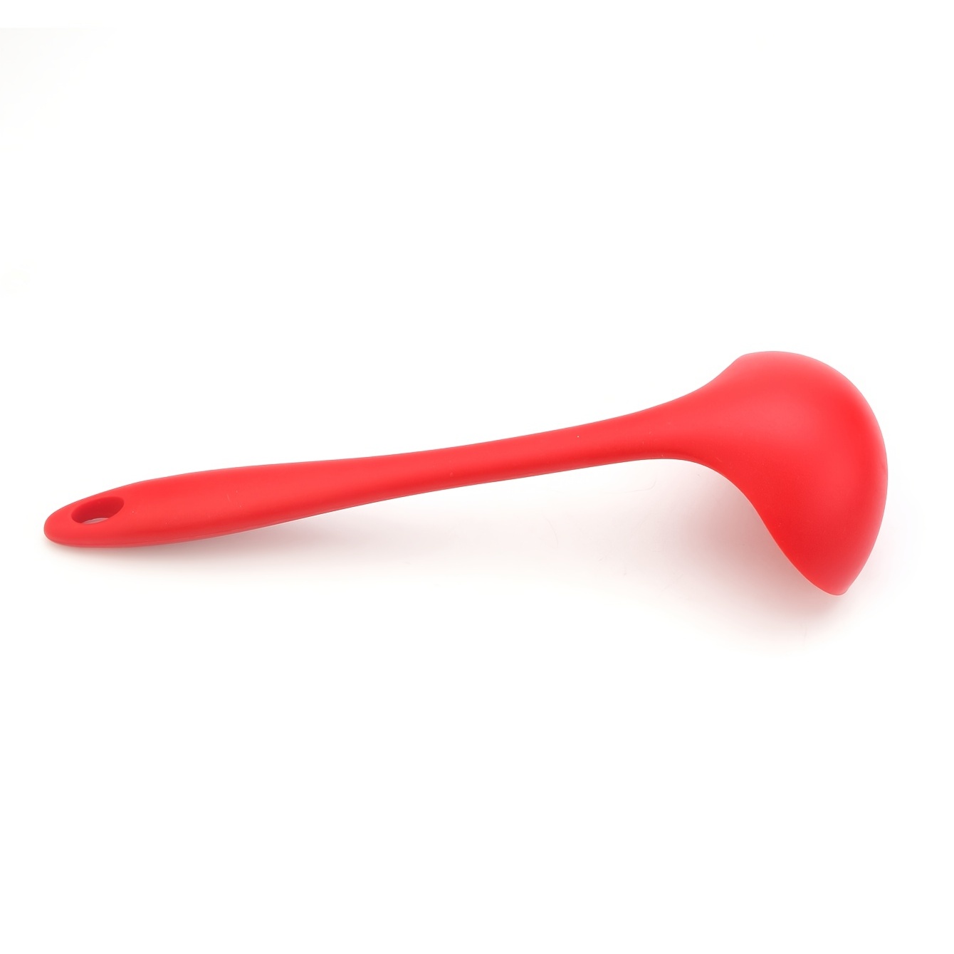 Silicone Ladle Spoon, Heat Resistant Soup Ladle for Serving with Solid  Coating Handle