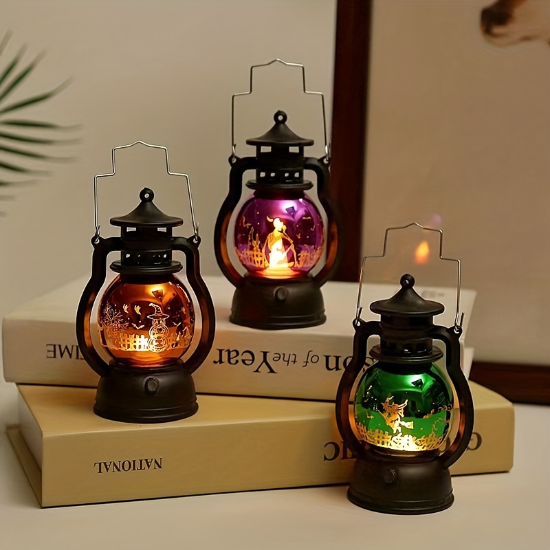 Halloween Mini Lantern Decorative With Led Candle Bulk Small - Temu
