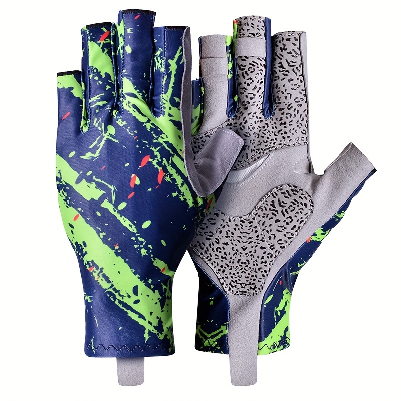 Wear Resistant Three Fingerless Fishing Gloves Breathable - Temu