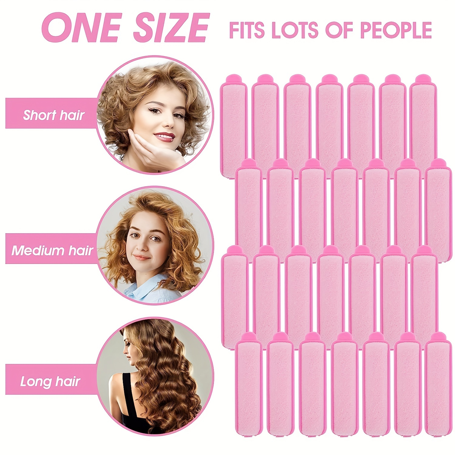 Foam Sponge Hair Rollers Set 0.59 Inch Soft Curlers
