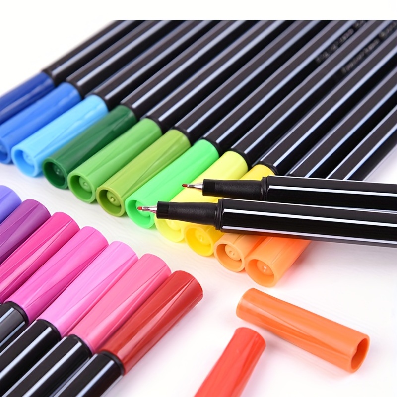 Colored Fineliner Drawings, Fine Tip Pens Journal Pen