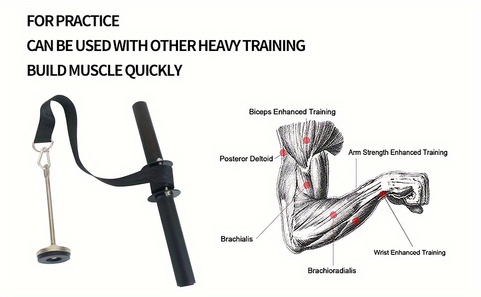 Non-slip Muscle Strength Training Bar - 1pc Wrist And Forearm Blaster - Soft Foam Grip Handles