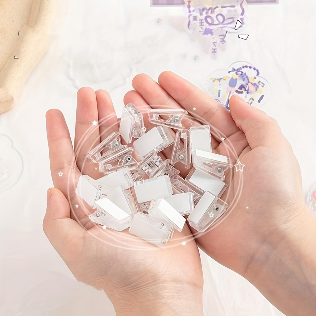Mini Transparent Thickened Acrylic Document Set Clip Plastic - Temu