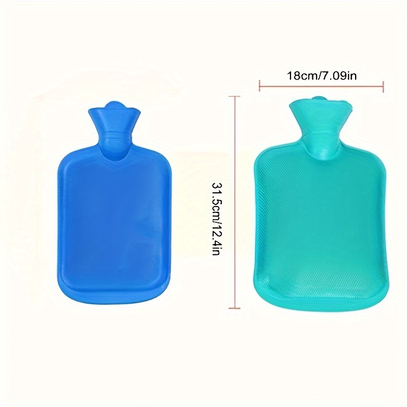 Bolsa de botellas de agua caliente de goma para manos grandes, botellas de  agua caliente portátiles gruesas para niñas, bolsillo de mano, pies de