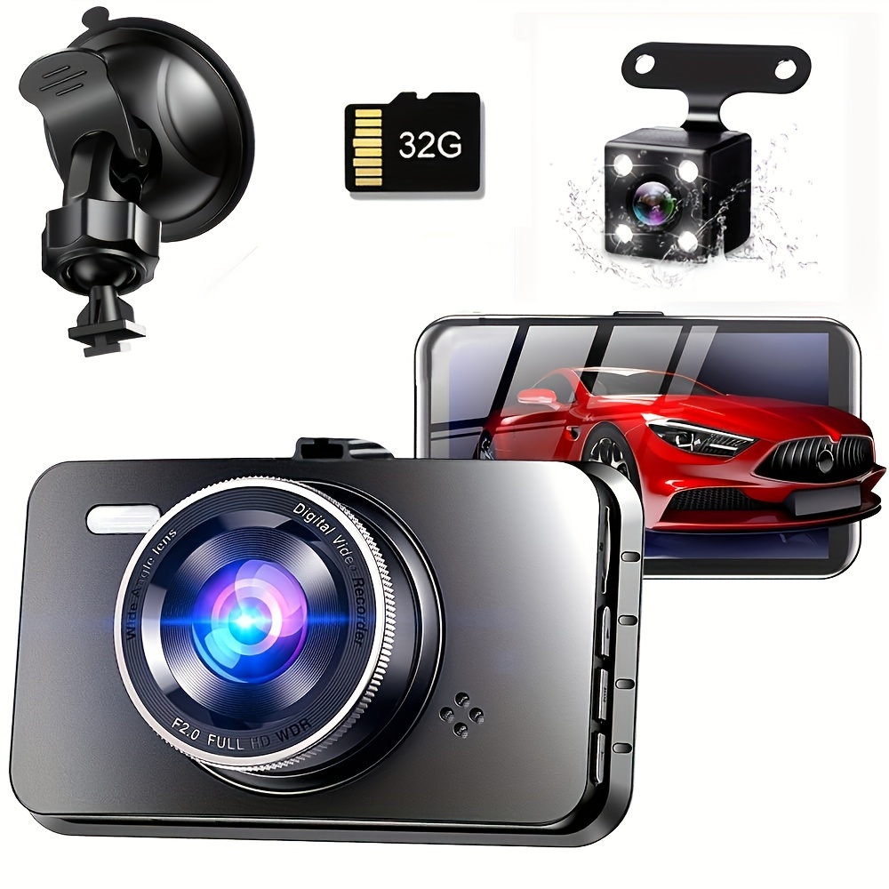 1080p Dash Cam, Cycle Recording, Wdr Hd Night Vision, G-sensor Emergency  Saving, 24 Hours Parking Surveillance With 64gb Card, Movable Universal -  Temu