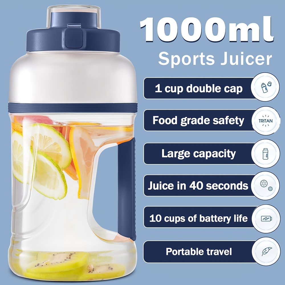 Fresh Juicer Blender Outdoor Portable Juice Blender Large Capacity Bottle  Blender Rechargeable - Temu