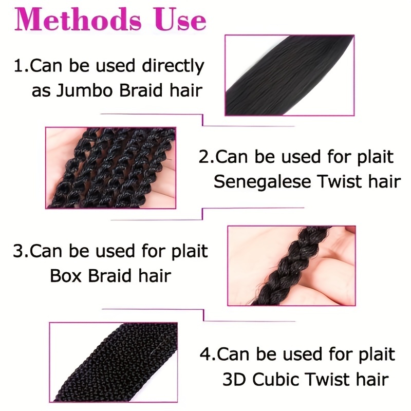 6pcs Long Straight Synthetic Crochet Hair Extensions Set