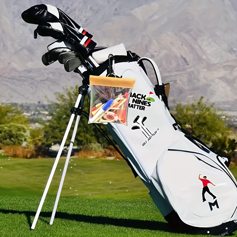 Golf Ball Holder Leather Hanging Waist Tee Holder With Hook - Temu