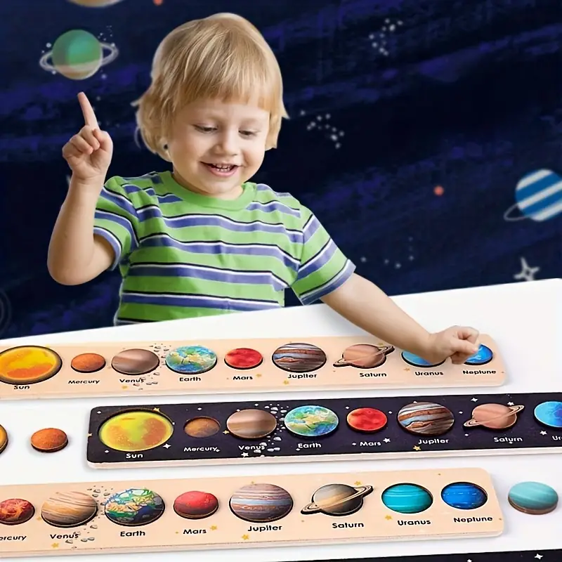 Wooden Puzzles For Toddlers Space Puzzle For Solar System - Temu