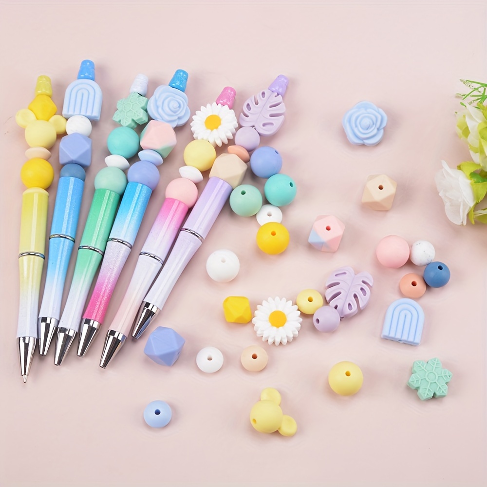 Gradient Color Plastic Beading Pen Cute Cartoon Animal Theme - Temu