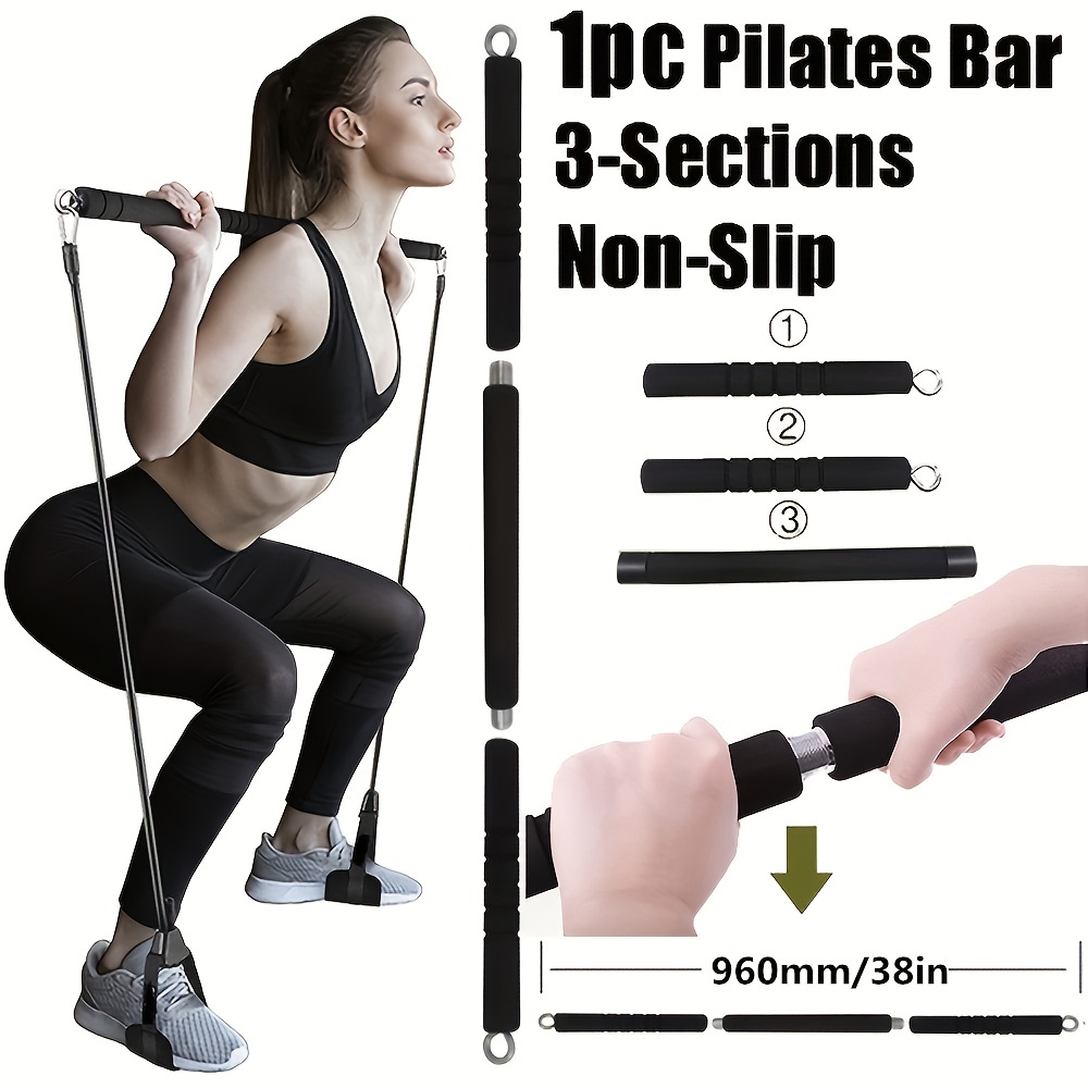 Versatile Fitness Bar with Resistance Band for Full Body - Temu