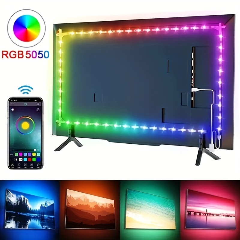 2M LED Streifen TV RGB Hintergrundbeleuchtung, Wasserdicht Dekor