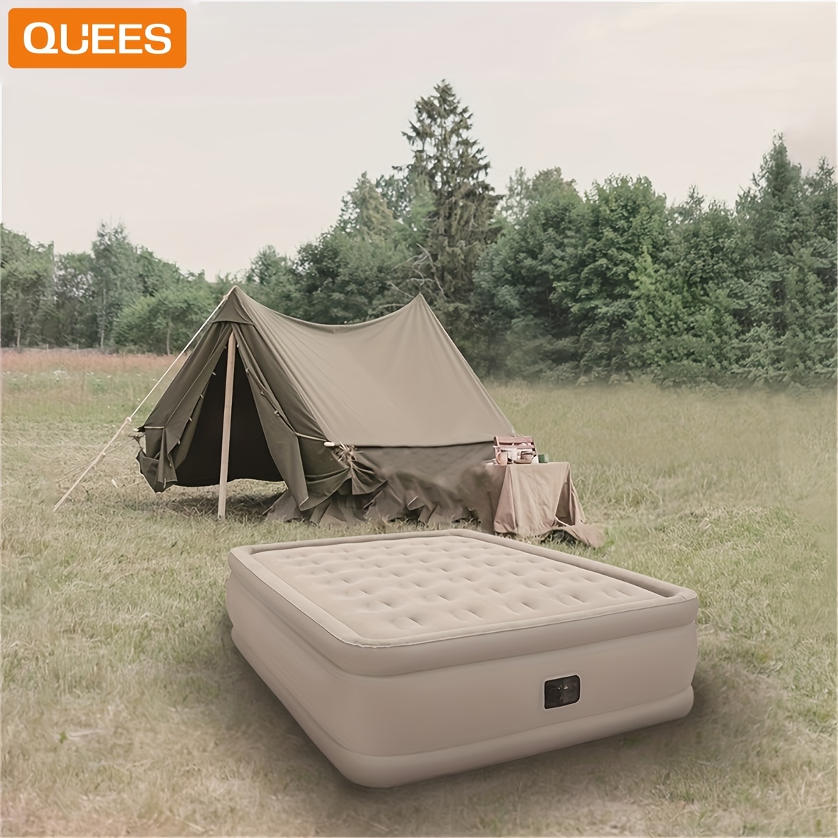 Quees 1pc Car Inflatable Bed, Multi Scene Mattress, Camping Mattress, Furniture Mattress, RV Mattress, Outdoor Mattress