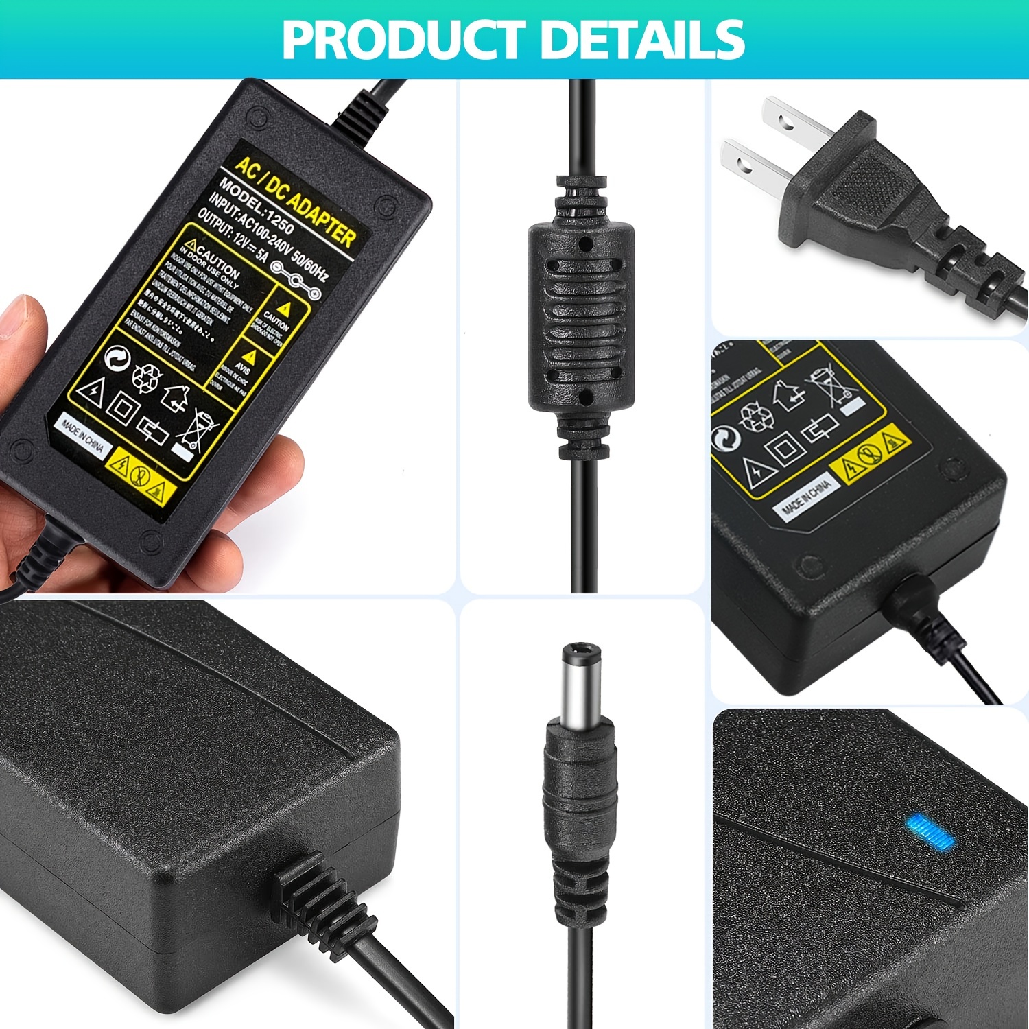 power adapter input 100 240v ac