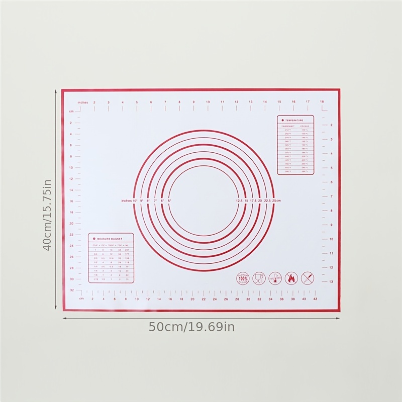 Non slip Silicone Baking Mat With Measurement Counter And - Temu