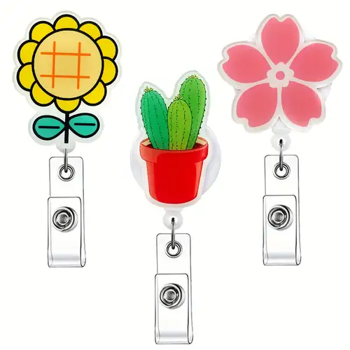 Flower Badge Reel - Temu Canada
