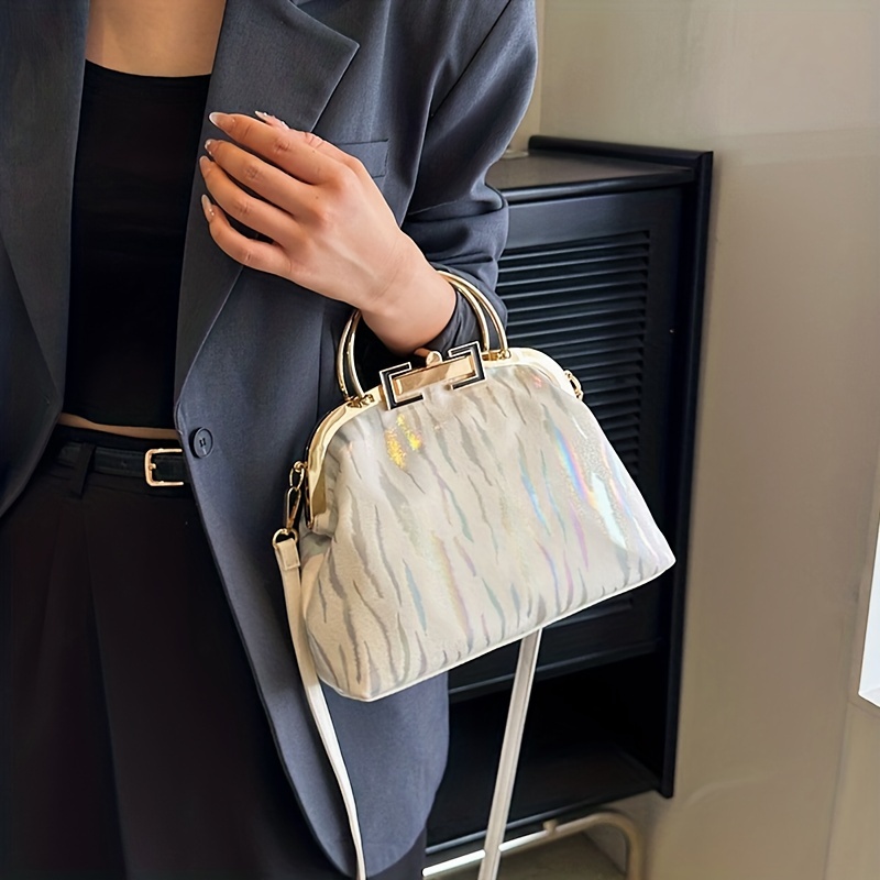 Cute Crossbody Dome Bag, Y2k Glitter Shoulder Bag, Women's Stylish