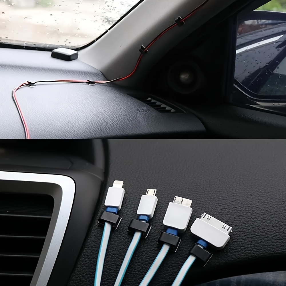 Clip fixe auto-adhésif pour voiture, câble de données GPS, cordon