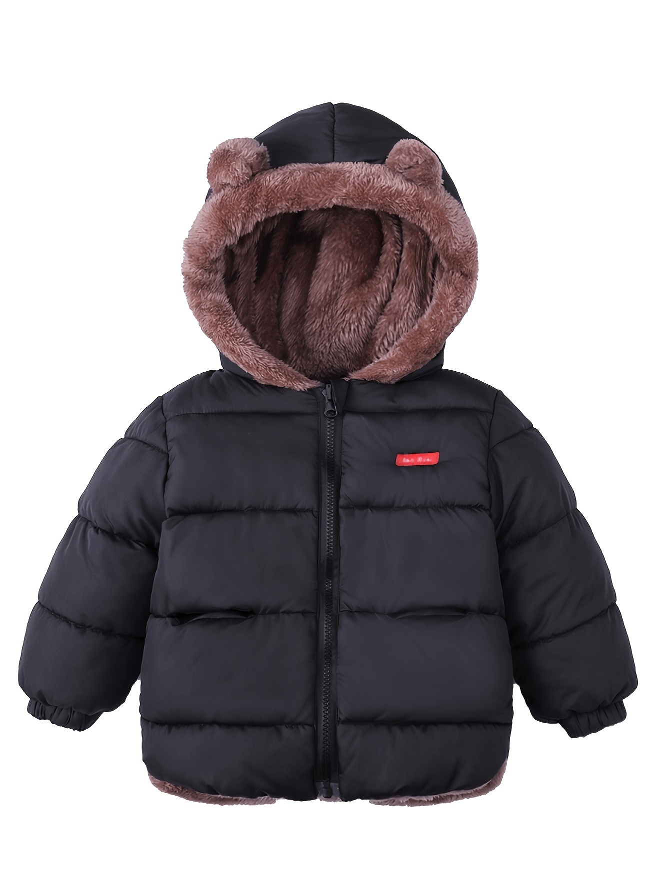 Girl's Fleece Plaid Thick Hooded Coat Winter Kids Clothing - Temu