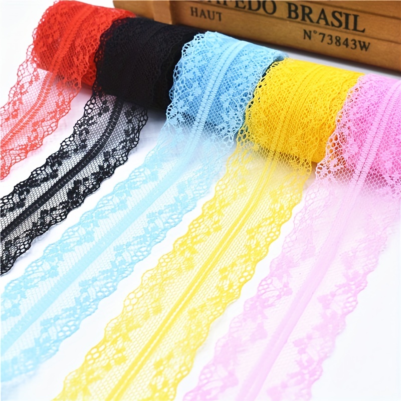 Elastic Lace Ribbon Trim Tape Embroidered Net Cord For Sewing Clothes  Decoration