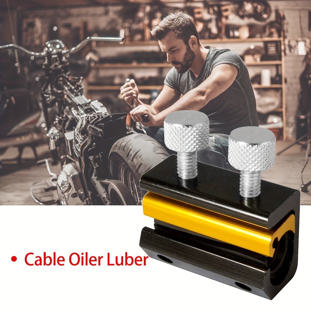 Lubrifiant pour Câble, Outil de Lubrification en Aluminium Résistant à  l'Huile en Caoutchouc pour Moto pour ATV Or Bleu 