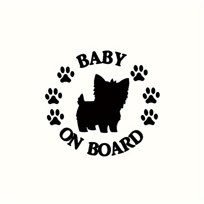 Pegatina coche bebé y perro a bordo