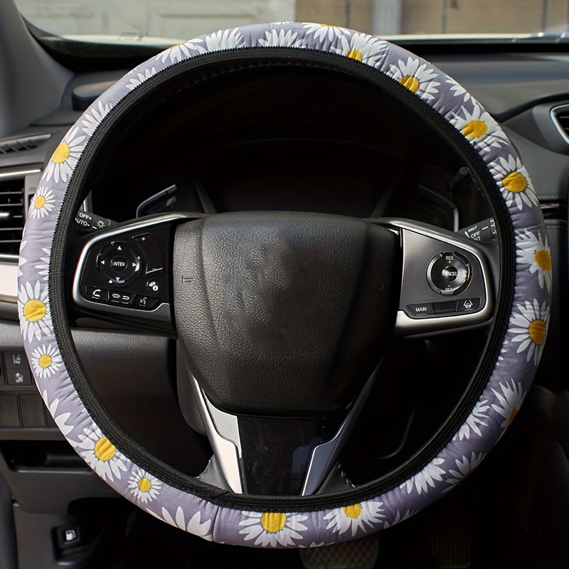 Starry Sky Car Steering Wheel Cover Fashion Universal No Inner Ring Elastic  Band Elastic Washable Cloth Handle Cover - Temu