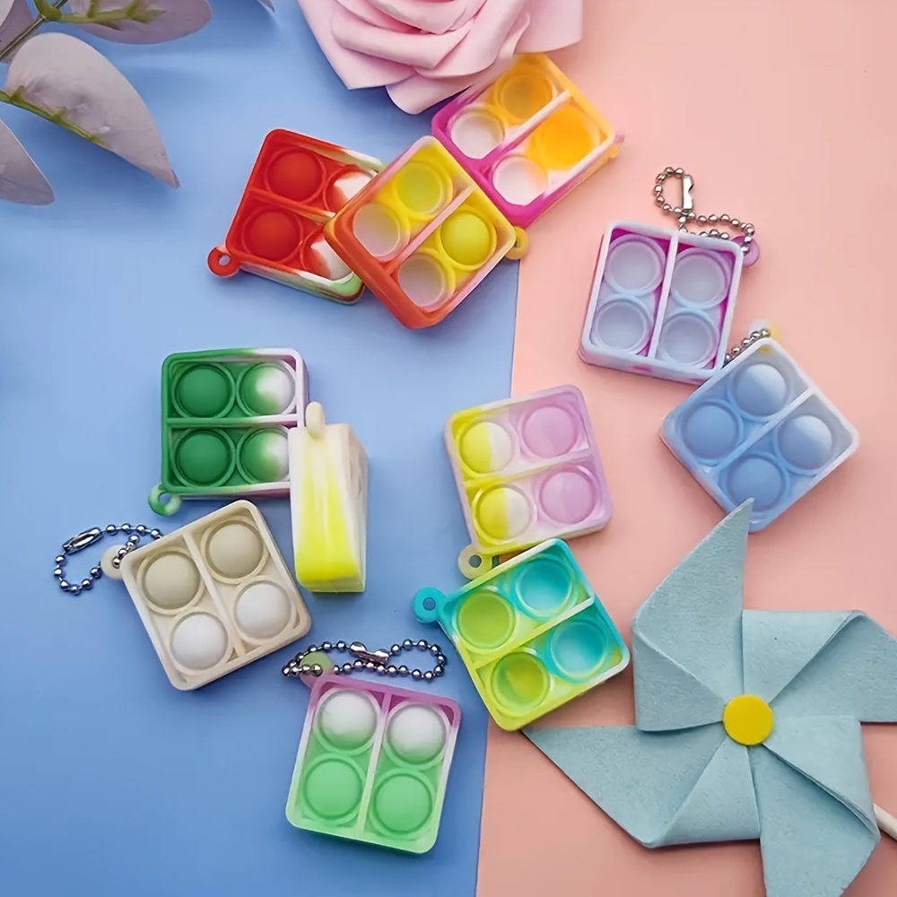 10 Piezas Color Aleatorio Pop Fidget Toys Bulk Mini Pops - Temu