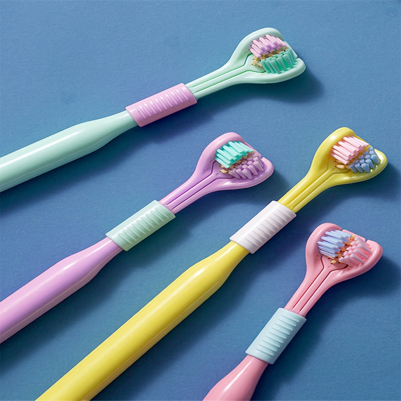 

1pc 3-sided Toothbrush Soft And Gentle Clean, Manual Toothbrushes With Extra Soft Bristles For Teeth Gums, For Deep Cleaning Oral Care At Home For Daily Life