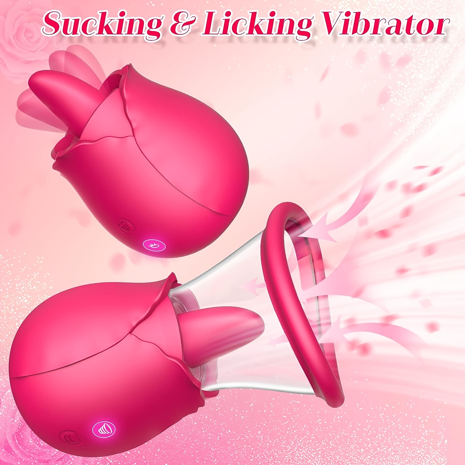 Rose Vibrator 7 Sucking Modes Clit Toy Vagina Massager Adult - Temu