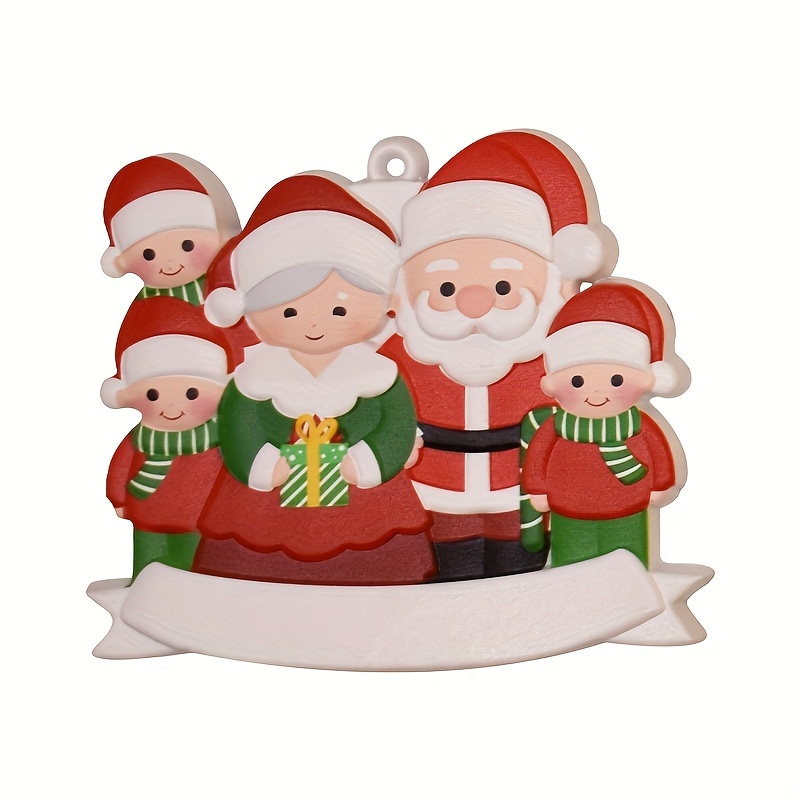 New Diy Name Blessing Words Resin Santa Claus Family - Temu