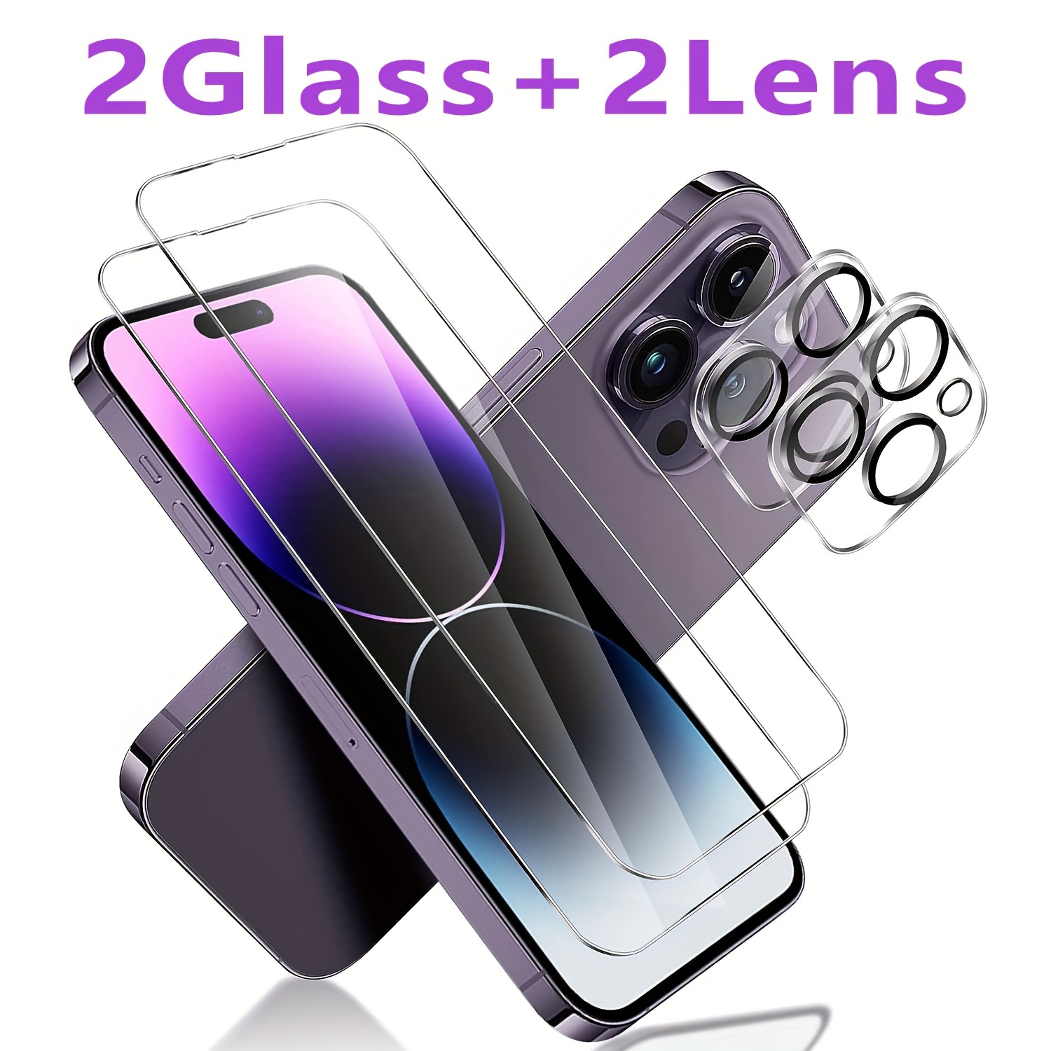 Protector de lente cámara de cristal templado iPhone 15 Pro