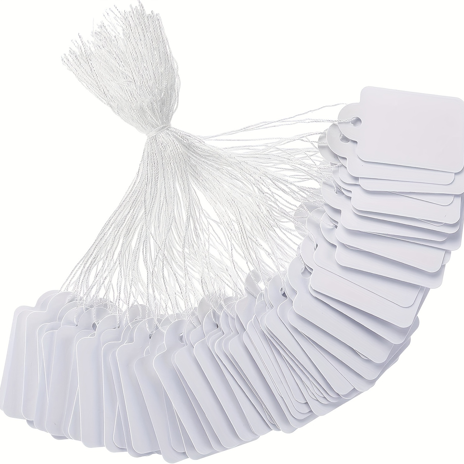 Small White Blank Merchandise Tags With String
