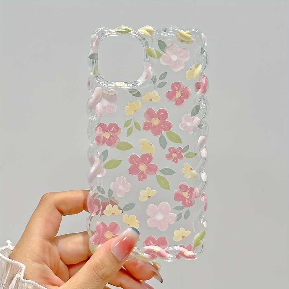 flower printed phone case for apple iphone 14 13 12 11 xs xr x 7 8 plus pro max mini details 4